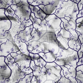 BLUMEN Ms. 2 (violett) - Baumwoll Musselin
