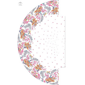 BLUMEN (Motiv 7) / weiß - Maxirock Panel - Viskose Jersey