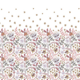 BLUMEN (Motiv 3) / weiß - Kleid-Panel TE210