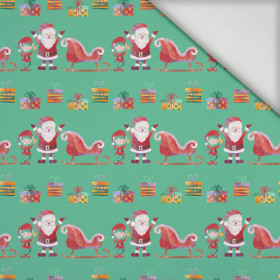 WEIHNACHTSMANN UND SCHLITTEN (WEIHNACHTSFREUNDE) - Lycra 300g