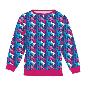 KINDER SWEATSHIRT (NOE) - NEON CAMOUFLAGE M.1 - Nähset