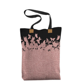 SHOPPER TASCHE - SCHMETTERLINGE / ombre (GLITTER SCHMETTERLINGE) - Nähset