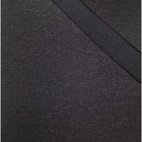 SCHWARZ MIT LUREX-FADEN - Baumwolle Wintersweat angeraut mit Elastan 250g