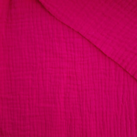 Baumwoll Musselin Double Gauze - FUCHSIE 