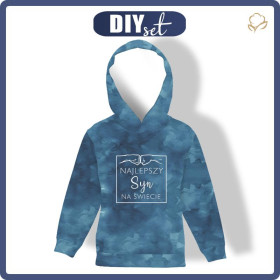KINDER HOODIE (ALEX) - SYN / CAMOUFLAGE pat. 2 (dunkelblau) - Nähset