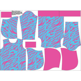 KINDER HOODIE (ALEX) - NEON ZEBRA M. 4 - Nähset