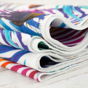 ZEBRA (regenbogenfarbig) / weiß -  Sommersweat