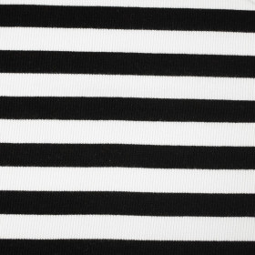 STREIFEN / SCHWARZ - Strickware gerippt
