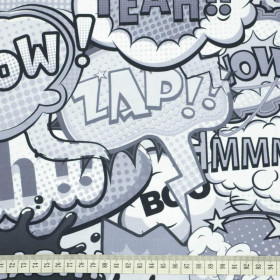 COMICS (schwarz-weiß) - Wasserabweisende Webware