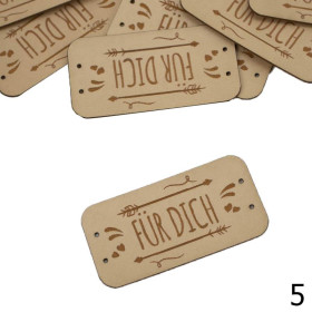 Label „FÜR DICH'' 2,5x5 cm - Farben nach Wahl