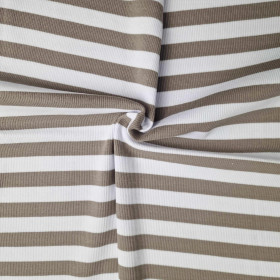 WEISS UND BEIGE - Strickware gerippt