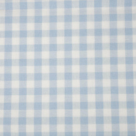 KARIERT / hellblau - Baumwoll Webware