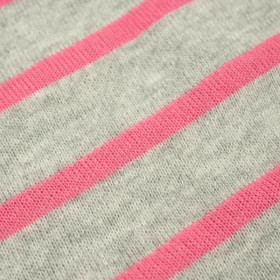MELANGE GRAU STREIFEN / rosa (2cmx0,7cm) - Effekt Sommersweat