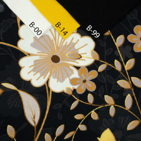 BLUMEN (Motiv 8) / schwarz - Kleid-Panel PTE200