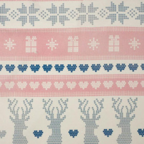 NORWEGISCHES MIX m. 1 (NORWEGISCHE MUSTER) - bio single jerset mit Elastan Sommersweat