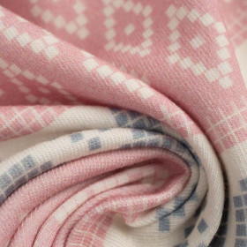 NORWEGISCHES MIX m. 1 (NORWEGISCHE MUSTER) - bio single jerset mit Elastan Sommersweat