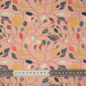 BLÄTTER / Flamingo Pink - Bio Single Jersey Sommersweat