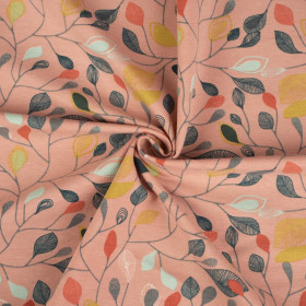 BLÄTTER / Flamingo Pink - Bio Single Jersey Sommersweat