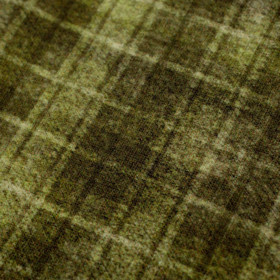 HERBST KARO / grün (HERBSTFARBEN) - bio single jerset mit Elastan Sommersweat