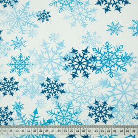 SNOWFLAKES / blue - Paneel Sommersweat 