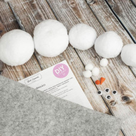 SCHNEEMÄNNER - HELLGRAU - DIY IT'S EASY