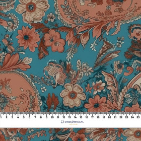 PAISLEY / Mocha Mousse  - Krepp