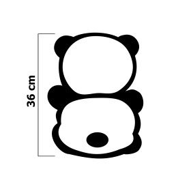 PANDA / MINZE  Größe "M" 50x60 cm -  weiß (Hinterseite)  - SINGLE JERSEY PANEL