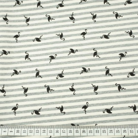 50cm GESTREIFTE FLAMINGOS / öko melange - Single Jersey TE210