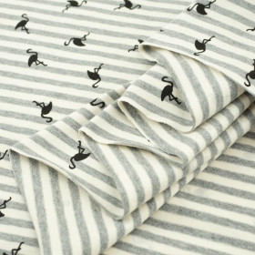 50cm GESTREIFTE FLAMINGOS / öko melange - Single Jersey TE210