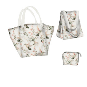 XL Tasche mit Utensilientasche 2 in 1 - PASTEL BIRDS WZ.6 - Nähset
