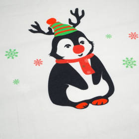 PINGUIN RENTIER / rot - Paneel Sommersweat 