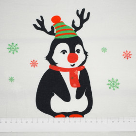 PINGUIN RENTIER / rot - Paneel Sommersweat 