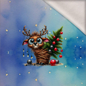 Christmas animal wz. 3 - panel (60cm x 50cm) Wintersweat angeraut mit Elastan ITY