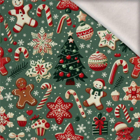 HAPPY CHRISTMAS WZ. 10 - Wintersweat angeraut mit Elastan ITY