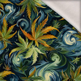 Hemp leaves WZ. 6 - Wintersweat angeraut mit Elastan ITY