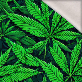 Hemp leaves WZ. 7 - Wintersweat angeraut mit Elastan ITY