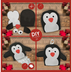 Winterbeutel  + Papiermuster für Weihnachtsdekorationen 