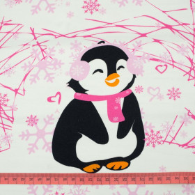 PINGUIN 2.0 / fuchsie M (50cm x 60cm) - Paneel Single Jersey TE210