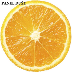ORANGE / weiß - groß Tellerrock-Panel 