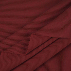 D-31 DUNKELROT - Strickware gerippt