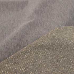 MELANGE GRAU / gold - Sommersweat mit Lurexfaden
