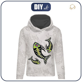 CLASSIC DAMEN HOODIE (POLA) - FISCH BRUNO (DIA DE LOS MUERTOS) - Sommersweat 
