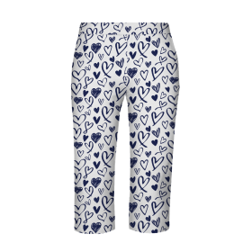 Pyjamas-Caprihose "LINDA" - HERZEN / navy - Nähset