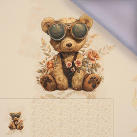 BEAR STEAMPUNK FOREST M. 2 - panoramisches Paneel  Softshell (60cm x 155cm)