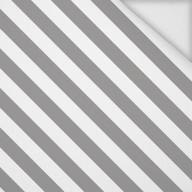 DIAGONALE STREIFEN / grau -  Sommersweat
