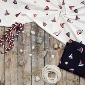 SEGELSCHIFFE m. 2 / navy - Single Jersey 
