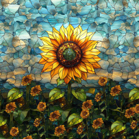 STAINED GLASS WZ.10 - Paneel (75cm x 80cm) leichte Maschenware angeraut