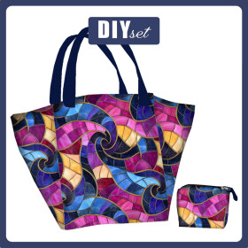 XL Tasche mit Utensilientasche 2 in 1 - STAINED GLASS WZ.24 - Nähset