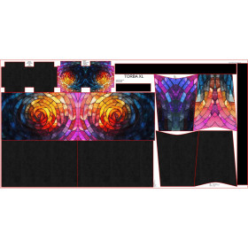 XL Tasche mit Utensilientasche 2 in 1 - STAINED GLASS WZ.3 - Nähset