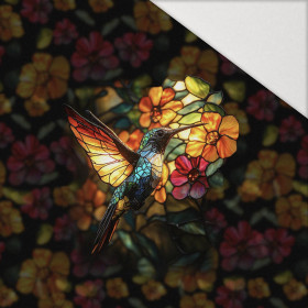 STAINED GLASS WZ.8 - panel (75cm x 80cm)  Hydrophober angerauter Wintersweat